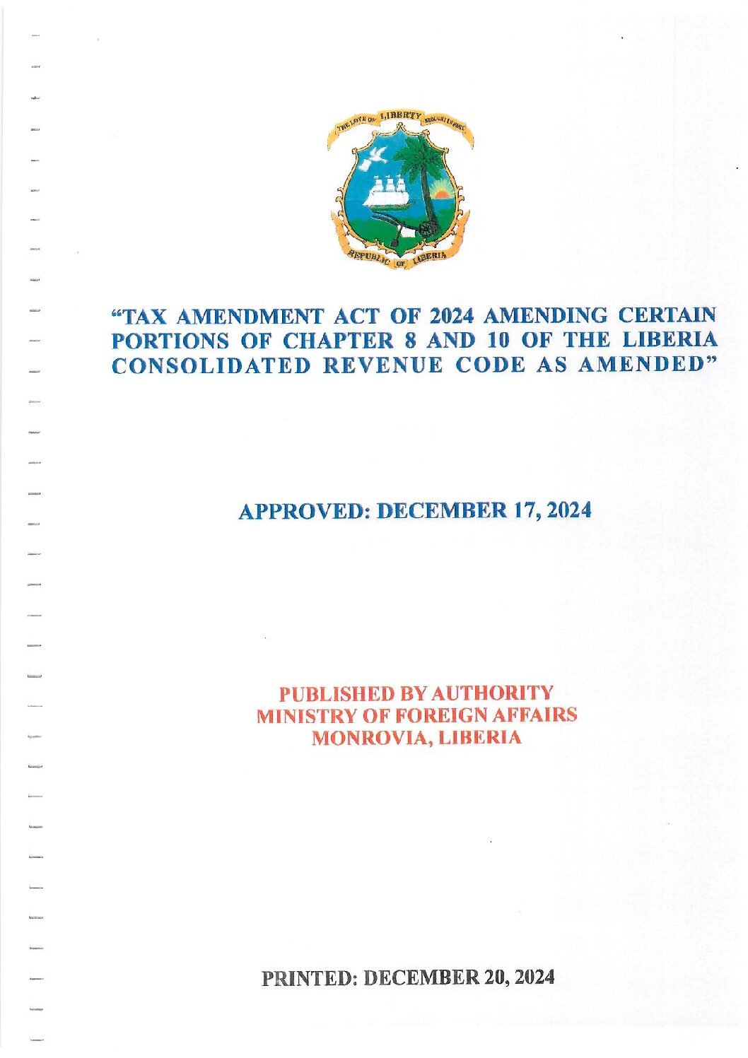 Tax Amendment Act of 2024