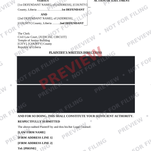 Complaint (Ejectment)