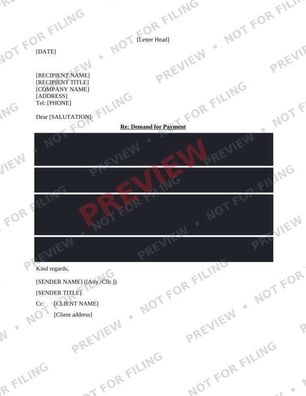 Demand Letter - Preview Demand Letter
