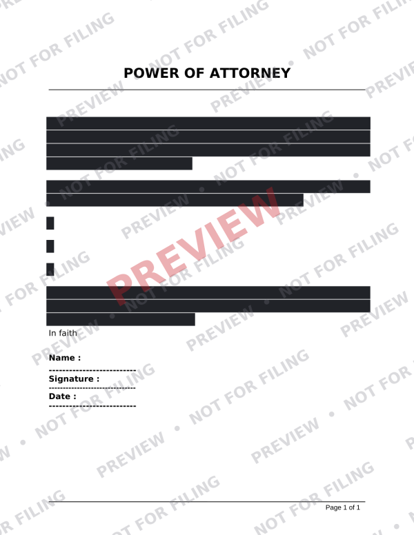 Power of Attorney