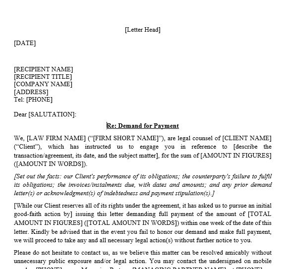 Demand Letter
